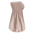 thumbnail image 5 of Bowake Women's Strapless Pleated Tube Top Blouse Sleeveless Tunic Summer Solid Shirt, 5 of 5