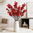 thumbnail image 6 of Artificial Blossom Branches,Faux Floral Branch Realistic Artificial Flower Arrangement Vase Decor Home Interior, Lobby Decoration,Table Centerpieces Decor,Red, 6 of 7