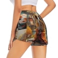 thumbnail image 3 of Bixox Women's Valley Meditating Guinea Pig pattern 2 in 1 Running Shorts - Lightweight Athletic Workout Gym Yoga Shorts Liner with Pockets - Small, 3 of 5