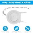 thumbnail image 2 of 2 Pack Remplacement de Flapper de Toilette Compatible avec la Norme Américaine 738920-0070A Assemblage de Flapper 3 Pouces, Remplacement de Flapper Économiseur d'Eau, Haute Performance, Facile à Installer, 2 of 8
