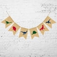 thumbnail image 3 of MLINS Colorful Dinosaur Burlap Banner Creative Dinosaur Print Swallowtail Garland Bunting Flags for Themed Parties, 3 of 8