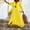 Yellow, variant on Tiered Dresses for Women Long Sleeve Pullover Dresses V Neck Long Spring Juniors Dresses Solid