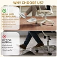 thumbnail image 2 of BesWin Office Chair Mat for Hard Floors, 48" x 32" Interlocking Hard Material Computer Chair Mat, Transparent Desk Chair Mat for Wood & Tile Floors, Heavy Duty Floor Protector for Office & Home, 2 of 7