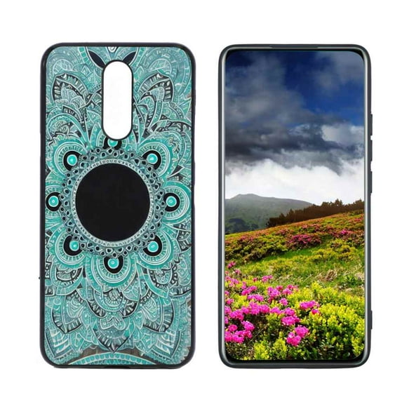 Compatible with LG K12 Plus Phone Case, Mandala-10 Case Men Women, Flexible Silicone Shockproof Case for LG K12 Plus