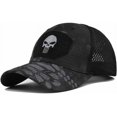 thumbnail image 1 of Gorra de béisbol de camuflaje para exteriores para hombre, gorra táctica de camuflaje con visera de Calavera, gorra de Velcro adecuada para caza, Camping, senderismo, sombreros, 1 of 4