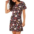 thumbnail image 2 of Fotbe To The Best Mom Bata de Dormir para Mujer con Estampado, Camisón de Algodón de Manga Corta, Ropa de Dormir Casual, 2 of 6
