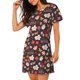 thumbnail image 2 of Fotbe To The Best Mom Bata de Dormir para Mujer con Estampado, Camisón de Algodón de Manga Corta, Ropa de Dormir Casual, 2 of 6