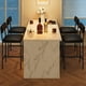 thumbnail image 3 of Set of 2 counter height bar stools con footrest - pu leather bar sillas con back para kitchen island, apartment, o counter bar, fácil montaje, classic negra, 3 of 8