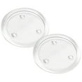 thumbnail image 4 of AMERTEER 2pcs Clear Glass Candle Plates Round Clear Pillar Candle Plates for Wedding, 4 of 6