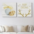 thumbnail image 2 of wall26 Canvas Print Wall Art Set Golden Christmas Ornaments on Wood Panels Celebrations &amp; Holidays People Typography Modern Art Chic Relax/Calm Multicolor for Living Room, Bedroom, Office - 16&qu, 2 of 5