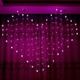 thumbnail image 2 of LINLIN Heart Shape Curtain Lights, USB Powered 34Hearts 128LED Window Curtain Fairy String Lights with Remote Control Twinkle Lights for Christmas Wedding Party Valentine Room Decoration, 2 of 9