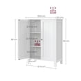 thumbnail image 3 of VASAGLE Armario de Baño, con 2 Estantes Ajustables, Gabinete con 2 Puertas, 30 x 60 x 80 cm, 30 x 60 x 80 cm, Blanco, 3 of 6