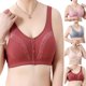 thumbnail image 4 of ICHUANYI Clearance Women's Plus Size Bra,Casual Sexy Lace Front Button Shaping Cup Shoulder Strap Underwire Bra Plus Size Extra-Elastic Wirefree(Pink, L) Ichuanyi Ichuanyi, 4 of 5