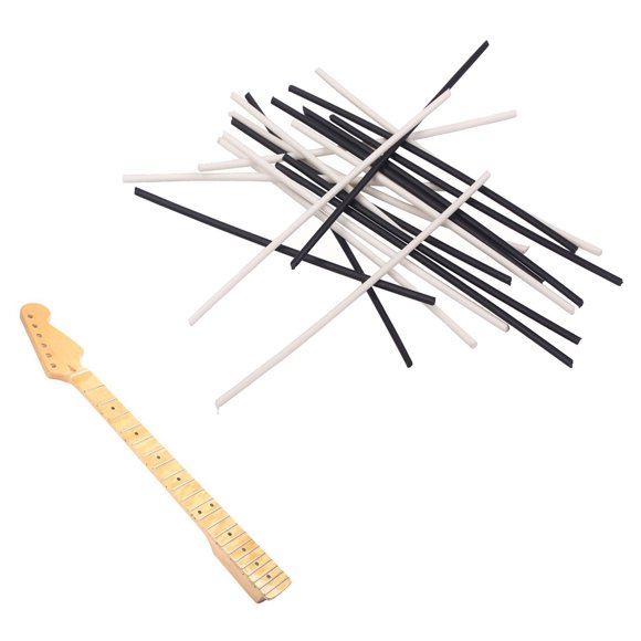 Guitare Basse Côté Dot Touche Touche Marqueur De Position Instrument De Musique Incrustation Points 102 * 2mm 10pcs Blanc 10pcs Noir