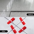 thumbnail image 4 of Tile Grader Positioning Grader Tile Artifact Floor Tile Wall Plastic Tile Inserts Tile Tools Now Base 1.0 Pack of 100 Packed Around 150 Grams Universal Large Red Inserts 100pcs Pack of, 4 of 5