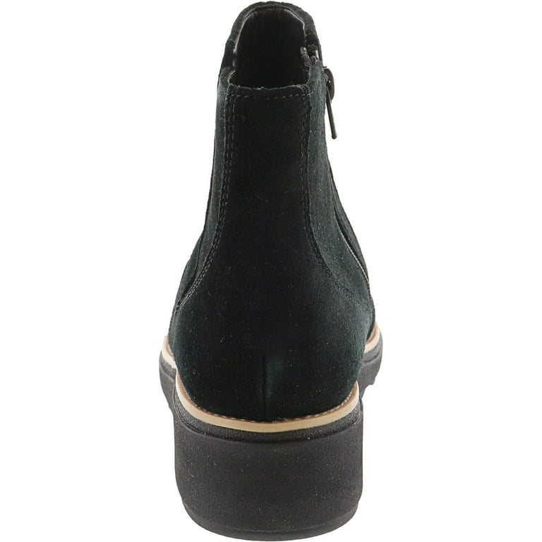 Clarks Women s Sharon Swing Suede Black Ankle High Boot 5.5M