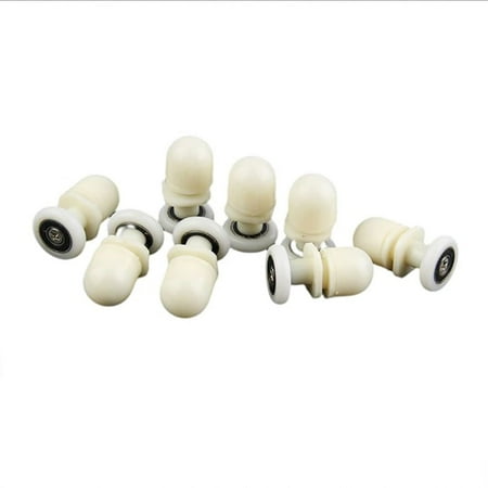 

TureClos Pack of 8 Plastic Shower Door Roller Detachable Anti-corrosive Locker Room Swimming Pool Bathroom Runner Pulley Accessories