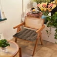 thumbnail image 6 of Square Faux Fur Sheepskin Chair Cover Seat Cushion Pad Super Soft Area Rugs for Living Bedroom Sofa 17in x 17in, 6 of 8
