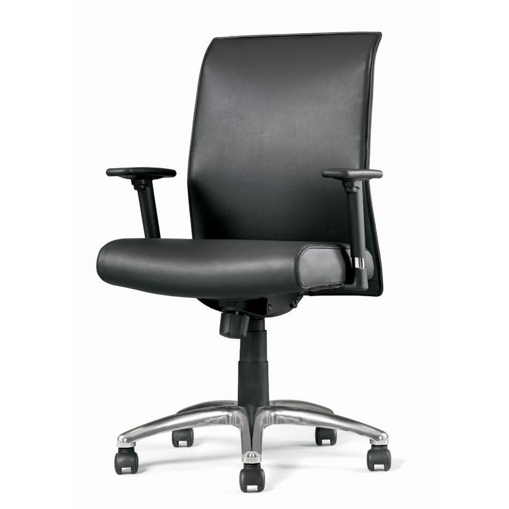 Task Chair w Slim Back Design & Leather Upholstery - Walmart.com