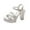 Blanc, variante sur Heiheiup Sandales à Talons Hauts pour Femmes en Cuir, à Brides Croisées, Bout Ouvert, Semelle Épaisse avec Boucle