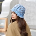thumbnail image 3 of Cheers.US Women Hollow Out Beanie Handmade Crochet Knitting Flower Pattern Hat Turban Cap for Outdoor, 3 of 5