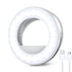 thumbnail image 1 of Anillo de luz blanca para selfies, 40 LED con 3 niveles de brillo, recargable por USB, ideal para selfies, para teléfonos móviles, tabletas y fotos., 1 of 5