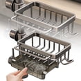 thumbnail image 1 of Boreal Craft Kitchen Faucet Organizer 2024 New Dish Sponge Holder Over Faucet Kitchen Caddy Organizer Multifunction Organizer Rack For Round Water Pipe Sponge Dish Holder Large Collapsible Dish Rack, 1 of 3