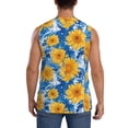 thumbnail image 4 of Pofeuu Ocean Wave Sunflower Print Men's Muscle T-Shirt, Sleeveless, Muscle Tank, Classic Muscle Tee Top For Men Casual Sleeveless Muscle T-Shirt Trendy Clothes-3X-Large, 4 of 7