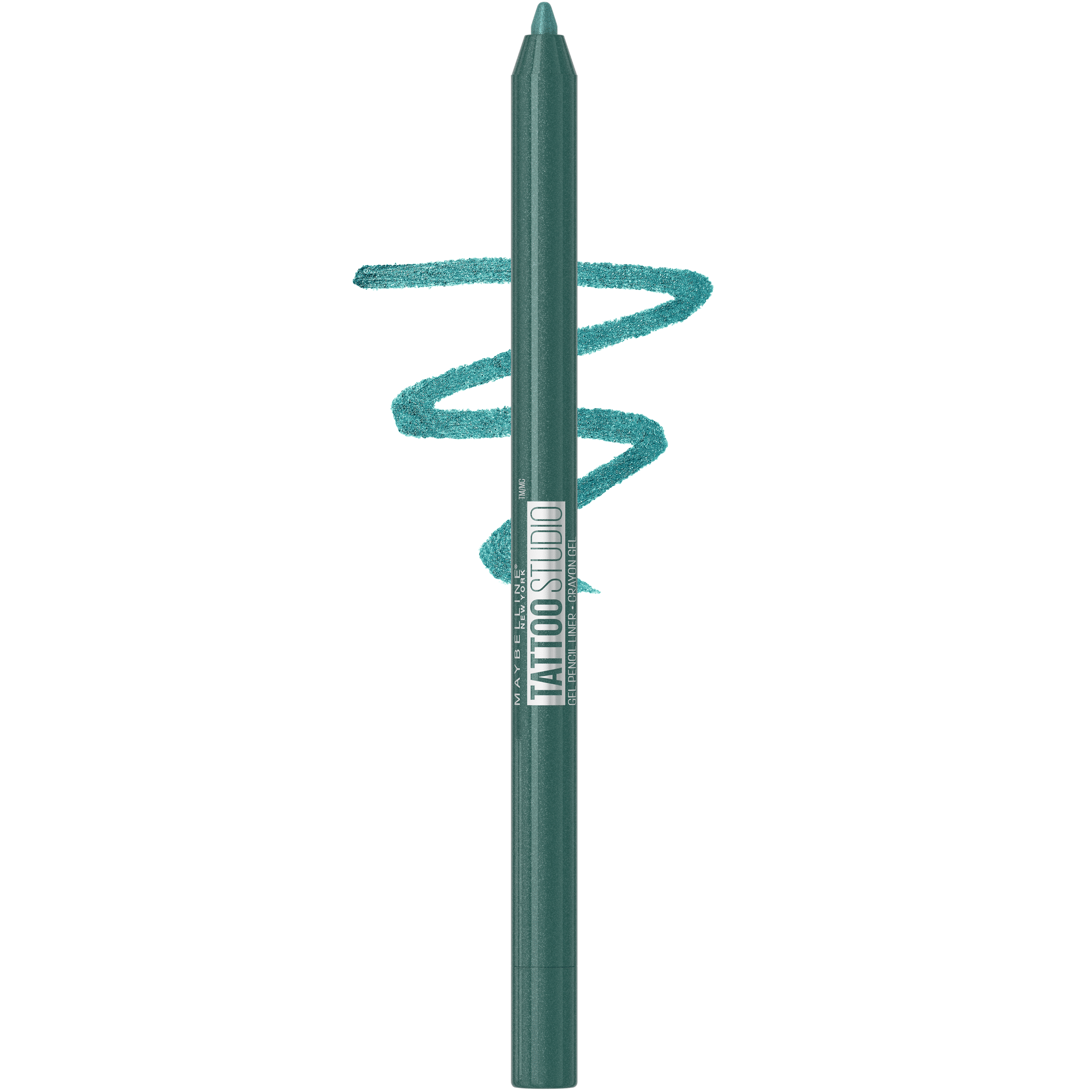 (2 pack) Maybelline Tattoo Studio Sharpenable Gel Pencil Waterproof Longwear Eyeliner, Tealtini, 0.04 oz