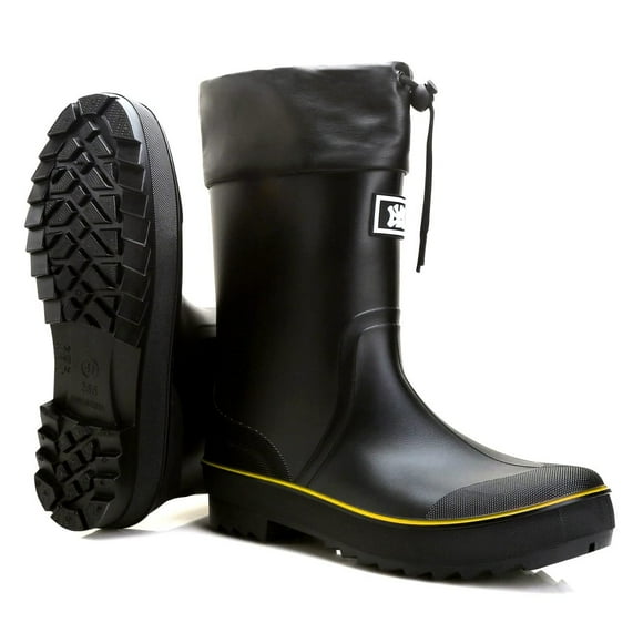 Men's rubber boots, mid-height rain boots, waterproof, breathable
