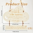thumbnail image 2 of Baby Sleeping Sign for Front Door Wooden Hanging Decorations Do Not Ring Doorbell Wood Sign Rustic Door Decor with Hemp Rope Cloud Wooden Hanger Wall Decor for New Parents 8.7x5.5Inch, 2 of 6