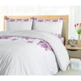 thumbnail image 5 of Ambesonne Flowers Duvet Cover Sets, Romantic Lilac Garden, 2-Queen, Lilac White, 5 of 7