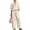 29# White, variant on Women’s 2 Piece Cotton Linen Set, Half Sleeve Zipper Top and Wide Leg Pants 2026 Casual ummer Matching Outfit White XL