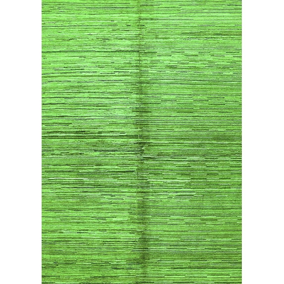 Ahgly Company Indoor Rectangle Abstract Green Modern Area Rugs, 6' x 9'