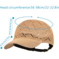 thumbnail image 6 of YooGuoGuo Unisex Adults Rhombus Pattern Paper Blend Fabric Woven Visor Sunhat Summer Sun Hat Baseball Cap, 6 of 7