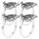 thumbnail image 1 of unbranded 4Ud Anillos Para Servilleta En Metal Plateado Fáciles De Usar Perfectos Para Y Reuniones, 1 of 6
