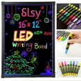 thumbnail image 2 of 8 Pack Chalk Marker Pen Dry Erase Markers 6mm Reversible Bullet & Chisel Tip Fluorescent Markers Highlighters for LED Menu Board Bistro Board AD Drawing POP Art Glass Window Blackboard, 2 of 7