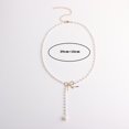 thumbnail image 6 of Pink Season Faux Pearl Necklace Cute Alloy Bow Long Tassel Beads Pendant Temperament Dress-Up Golden/Silver Color Women Dress Sweater Necklace Accessories Jewelry Gift, 6 of 8