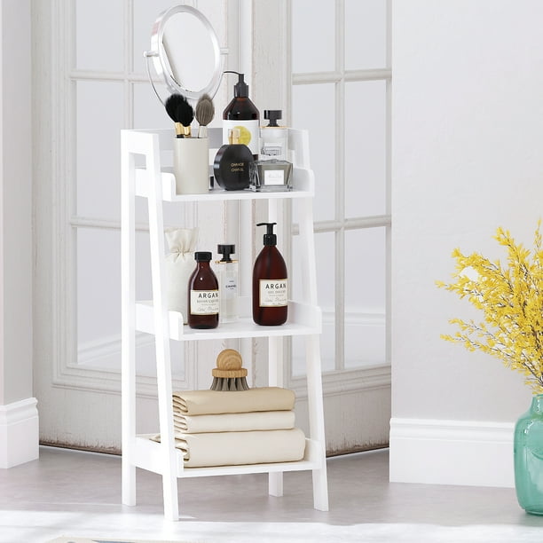 UTEX 3Tier Ladder Shelf, Bathroom Shelf Freestanding, 3Shelf