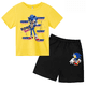 thumbnail image 2 of Nueva camiseta de Sonic para niños y niñas, conjunto de 2 piezas para adolescentes, camisetas casuales de manga corta de verano para niños, conjunto de camiseta y pantalones cortos, conjunto deportivo, 2 of 4