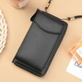 thumbnail image 4 of Leather Small Crossbody Bags For Women Cell Phone Bag Wallet Purses Strap - black, 4 of 5