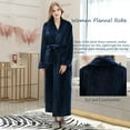 thumbnail image 3 of AMITOFO Plush Robes for Women Soft Warm Fleece Bathrobe Ladies Long Comfy Spa Bath Robe Housecoat, 3 of 11