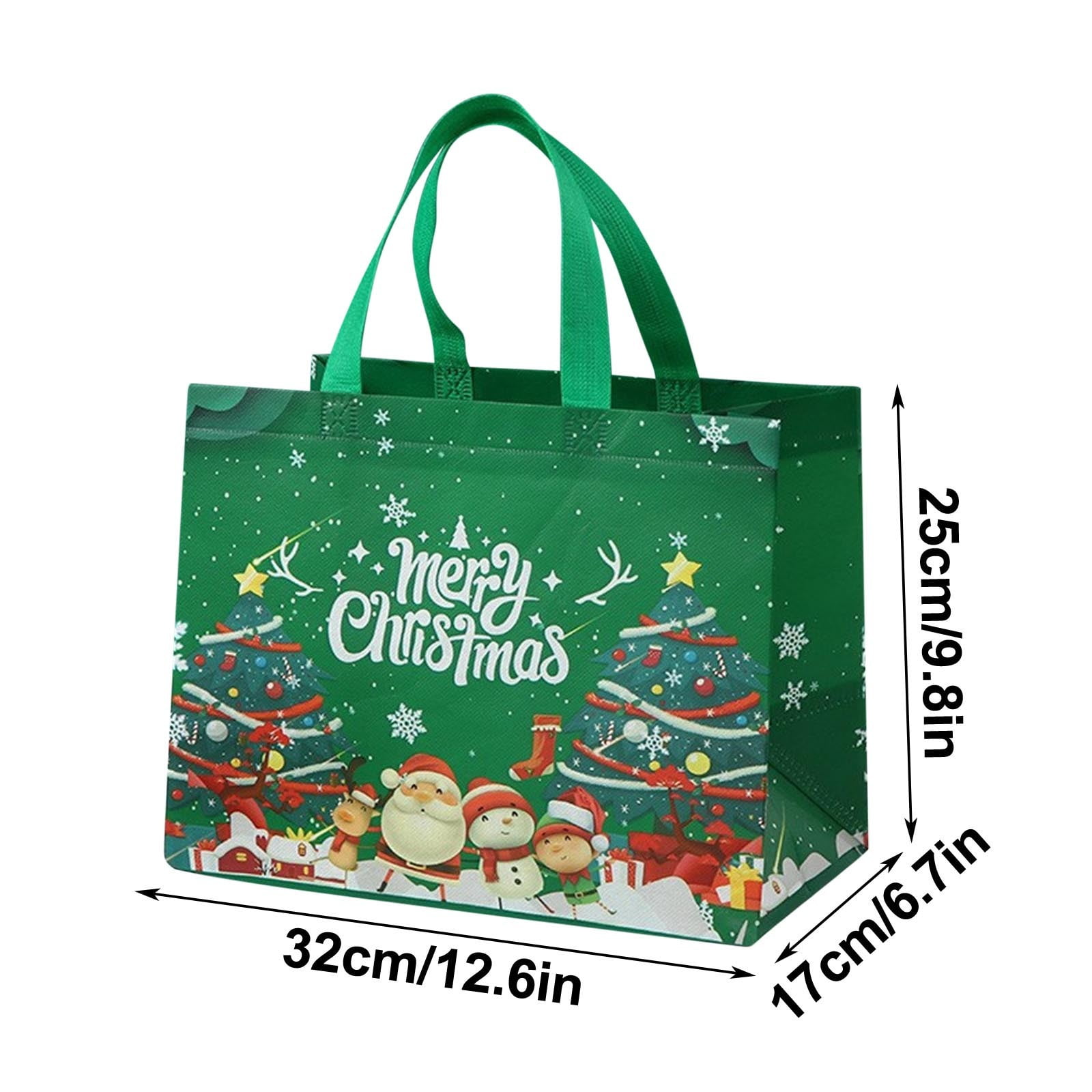 Matoen Christmas Tote Bags with Handles Christmas Reusable Grocery Bags Multipurpose Non woven Large Gift Bag Grocery Shopping Bags for Holiday Christmas Party Walmart