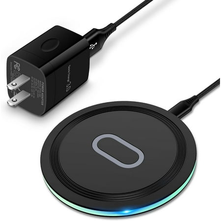 Wireless Charger Samsung Fast Charging Pad for Samsung Galaxy S25 Ultra/S24 FE/S23 Ultra/S22/S21/Z Flip 6 5,15W Wireless Charging Station Charger Mat and QC Adapter