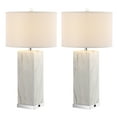 thumbnail image 6 of SAFAVIEH Olympia 29 in. Mid-century Clear Ceramic USB Port Table Lamp with White Shade, Set of 2, 6 of 18