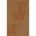 thumbnail image 2 of Pierre Puvis de Chavannes 13x18 Black Ornate Wood Framed Double Matted Museum Art Print Titled - Two Human Studies Lifting a Tile (1854-1855), 2 of 5