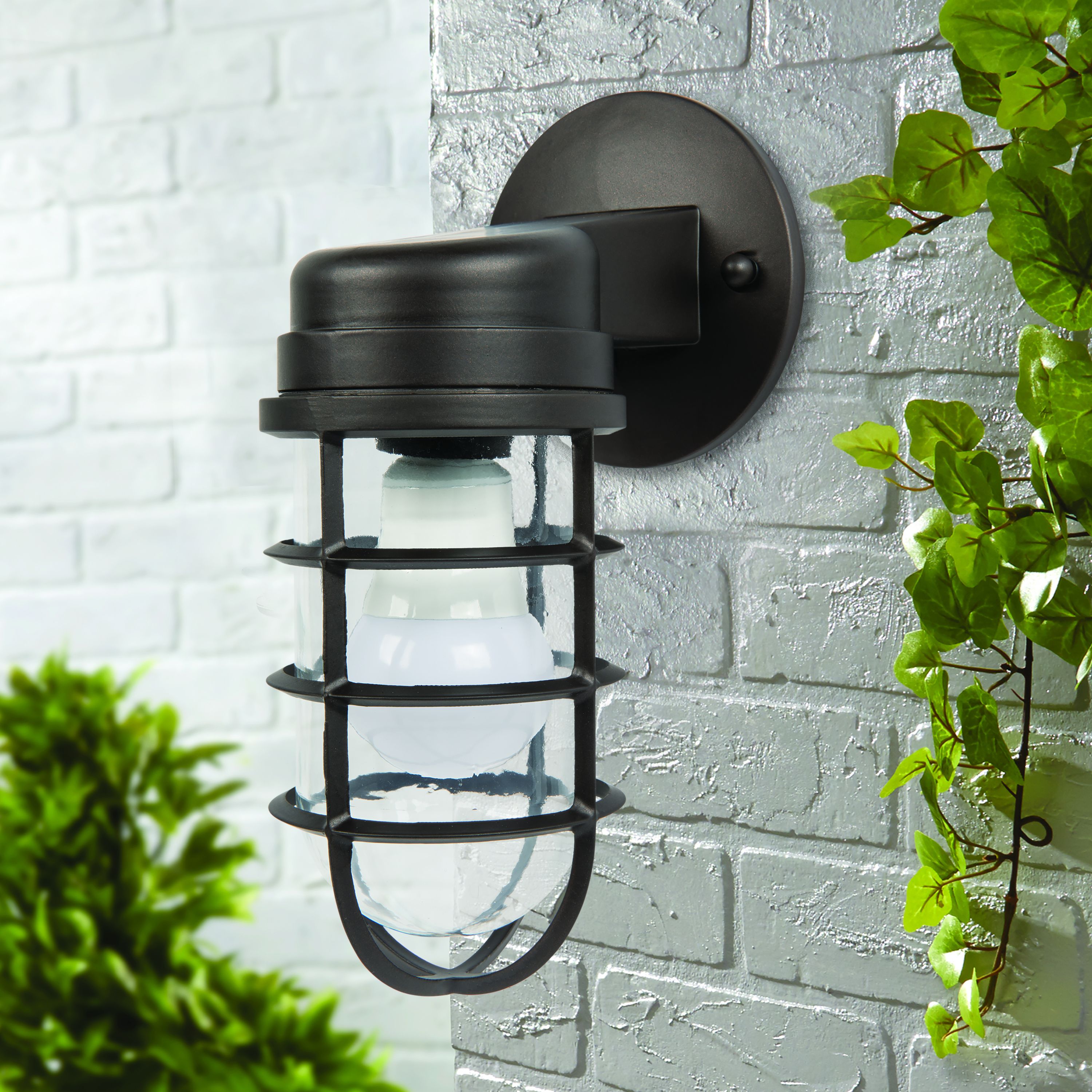 Better Homes & Gardens Oil-Rubbed Bronze Lantern Sconce with LED Bulb