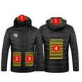 thumbnail image 2 of DODADAWANJ Heated Jacket for Men Winter Rechargeable Electric Heated Jackets 4 Heating Zones Big and Tall Full Zip Coats Snow Outdoor Active Coat (Battery not Included) XXL, 2 of 9