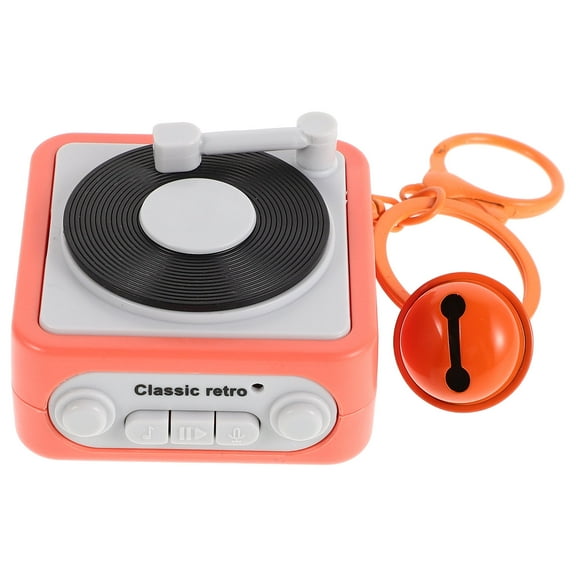 unbranded Record Player Keychain Ornament Retro Mini Recorder Keychain for Backpacks Cute Cassette Recorder Keyring for Bedroom Office