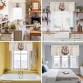 thumbnail image 6 of Rod Pocket Window Valances Retro Easter Eggs Short Kitchen Curtains Watercolor Pastoral Flowers on Linen Window Treatment Drapes for Bedroom Bathroom Living Room 56x16In,1 Panel, 6 of 9